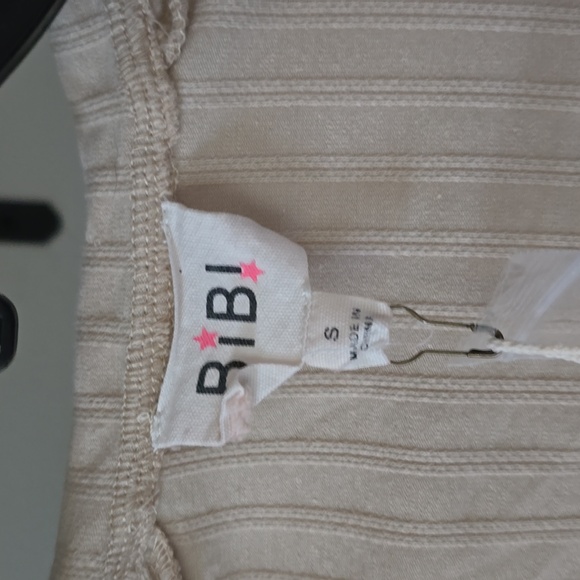 Bibi cream ribbed top - Picture 2 of 9